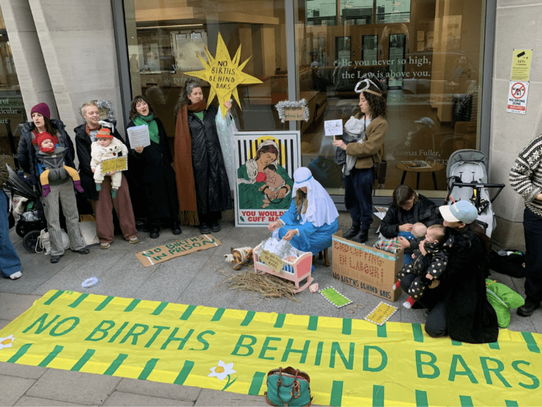 Nativity-themed demonstration December 2025