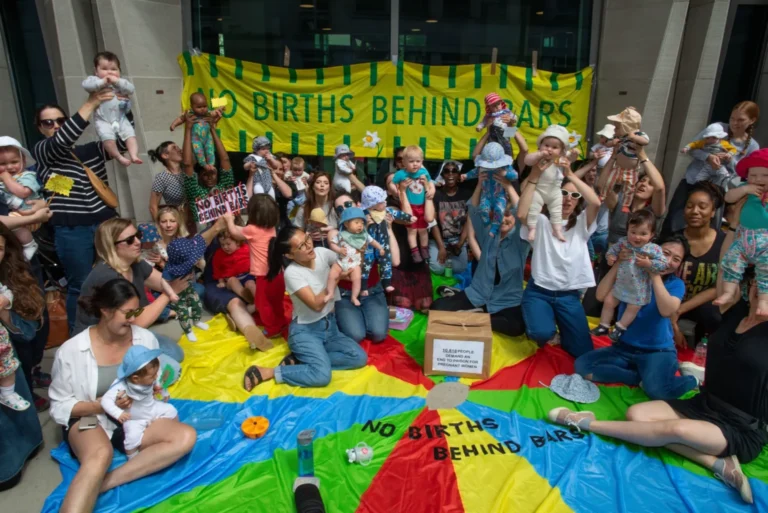 No Births Behind Bars protest 2022